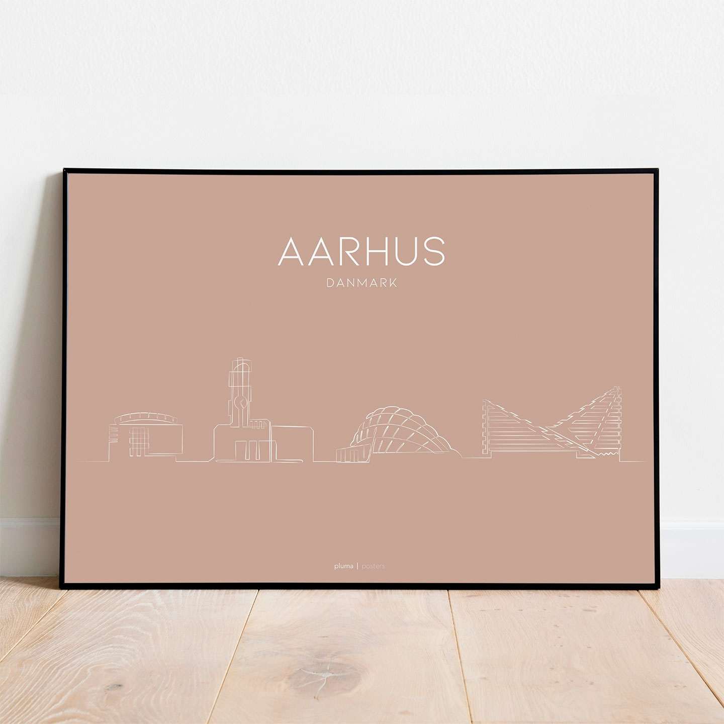 Aarhus – Peach av Pluma Posters