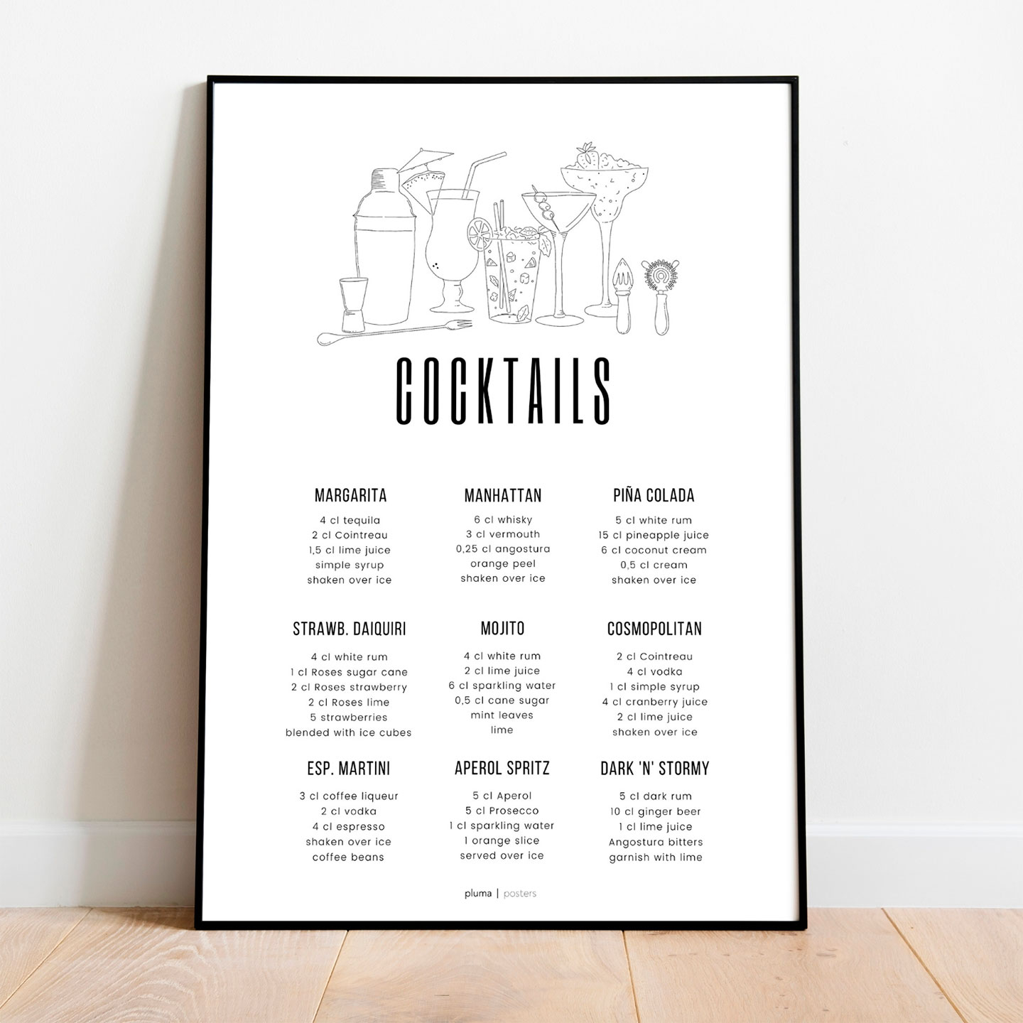 Cocktails av Pluma Posters