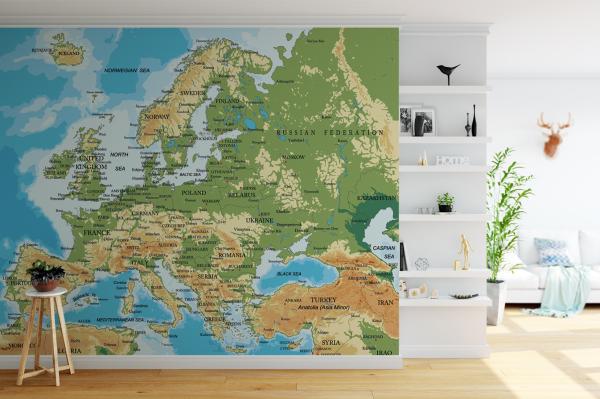 Europakort tapet av Illux