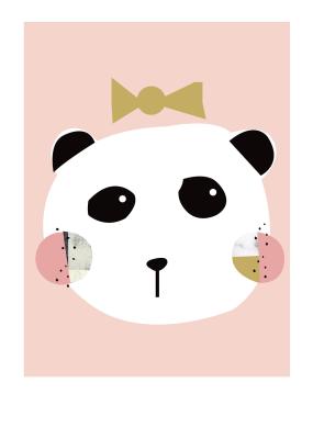 Little Ones Panda girl av Plakatwerket