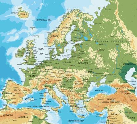 Europakart av Illux