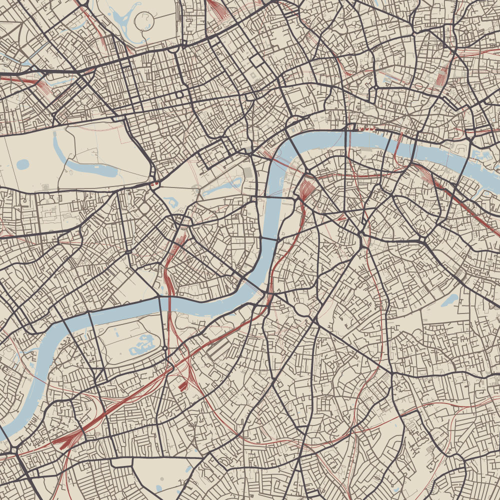 London Kart av Illux