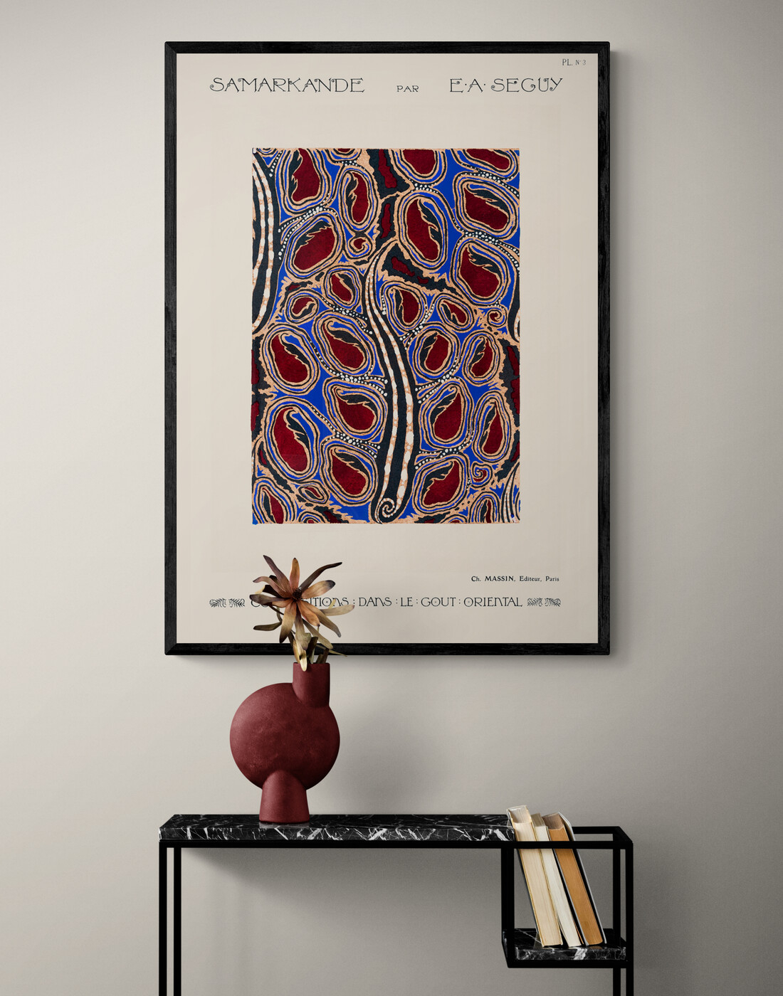 Botanical pochoir pattern in Art Deco style av Plakatwerket
