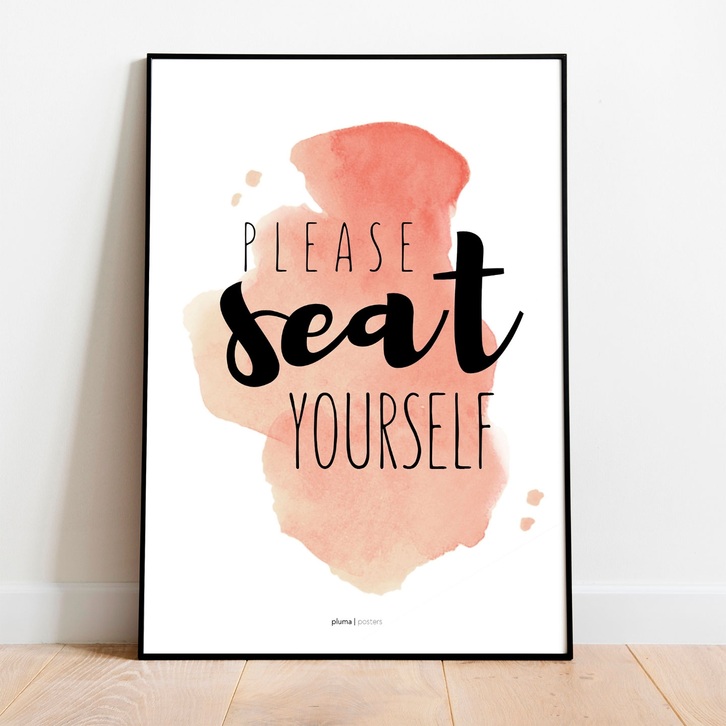Please seat yourself – Gammelrosa av Pluma Posters