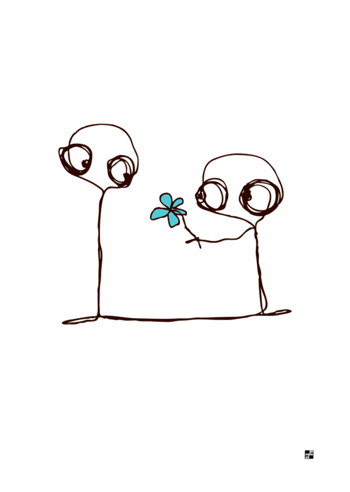 Blå blomst av jummel designstudio