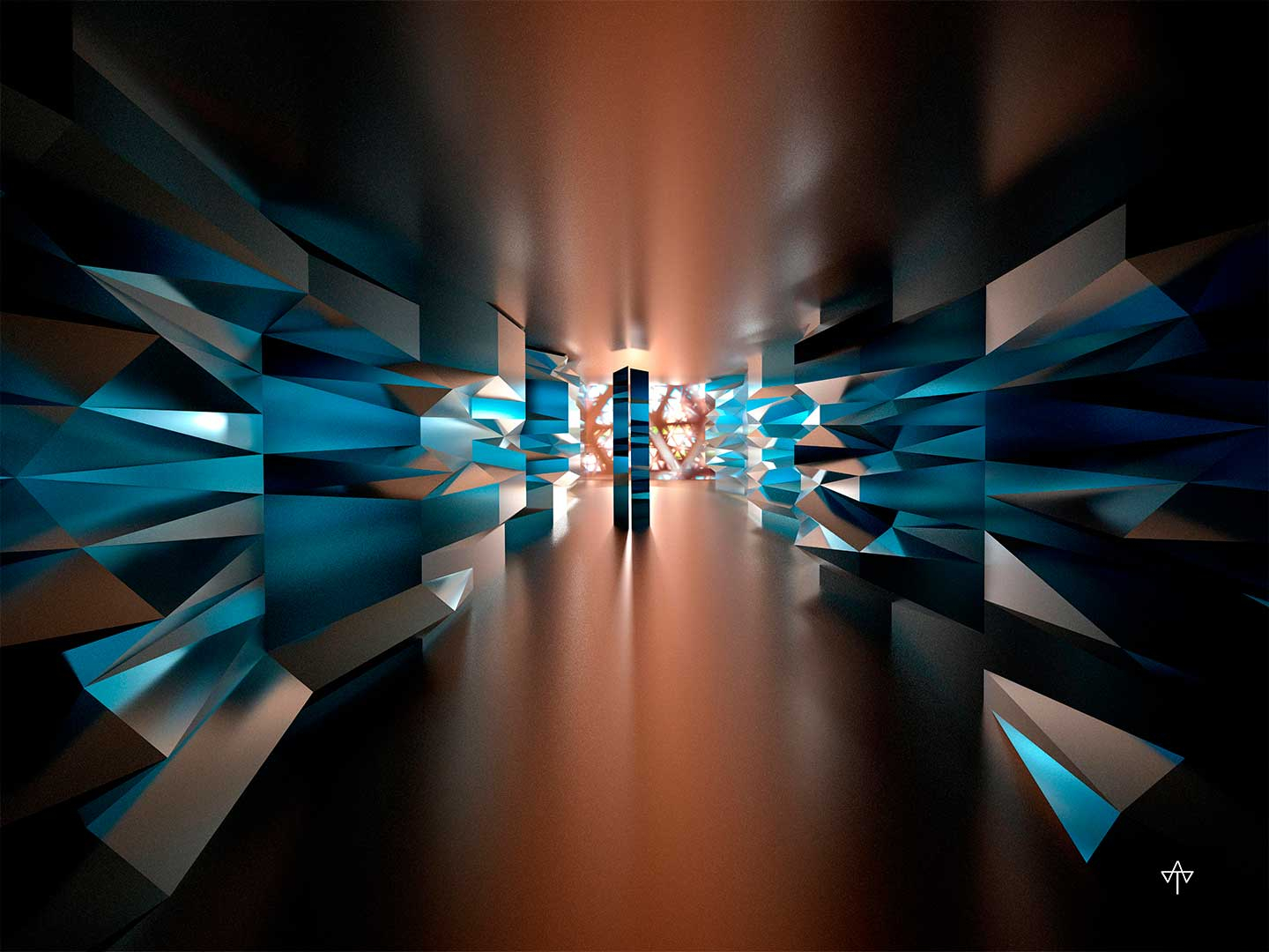 Blue gold corridor av Thor Winddelboe