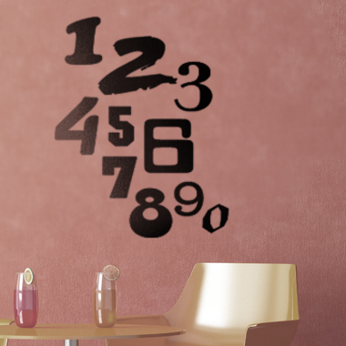 1234567890 wallsticker av Alan Smithee, 34×40 cm