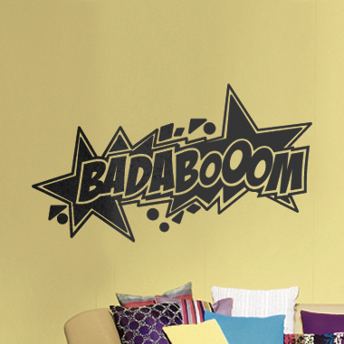 Badaboom wallsticker av Alan Smithee, 70×35 cm