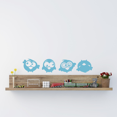 Birdies wallsticker av Anline Ruby, 25×25 cm