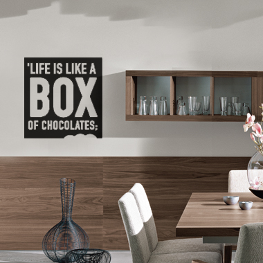 Box of chocolates wallsticker av Alan Smithee, 36×36 cm