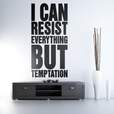 But Temptation wallsticker av Alan Smithee, 45×92 cm