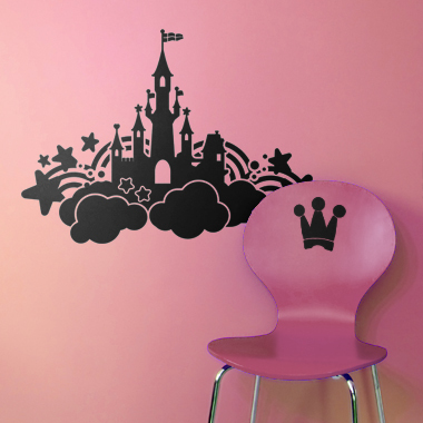 Castle in the sky wallsticker av Alan Smithee, 56×38 cm