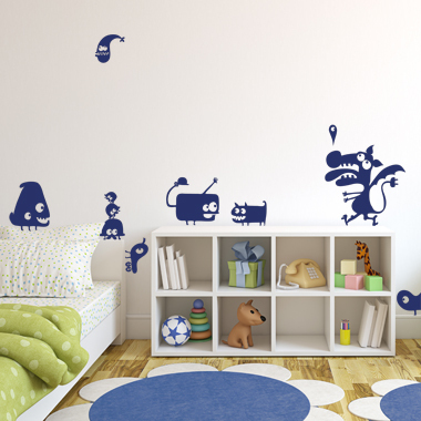 Fantasidyr 1 wallsticker av Anline Ruby, 42×49 cm