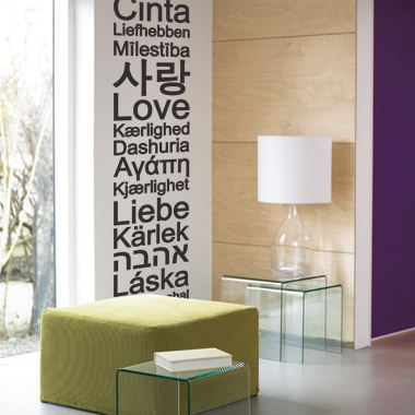 Global Love wallsticker av Alan Smithee, 31×161 cm