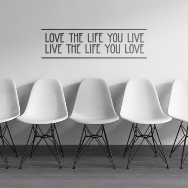 Love The Life wallsticker av Alan Smithee, 82×23 cm
