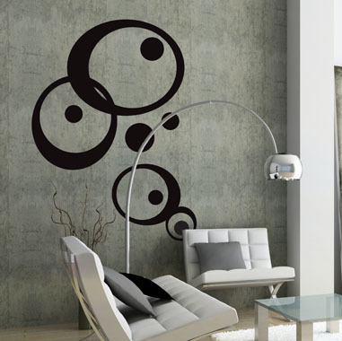 My roundys wallsticker av Heidi Holm Pedersen, 100×135 cm
