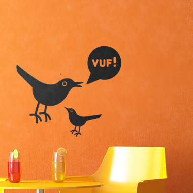 Vuf wallsticker av Alan Smithee, 36×31 cm