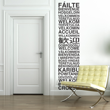 Welcome wallsticker av Alan Smithee, 33×138 cm