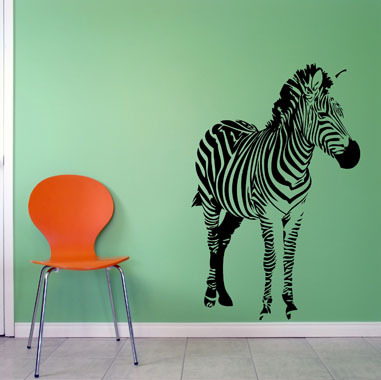 Zebra wallsticker av Heidi Holm Pedersen, 66×100 cm